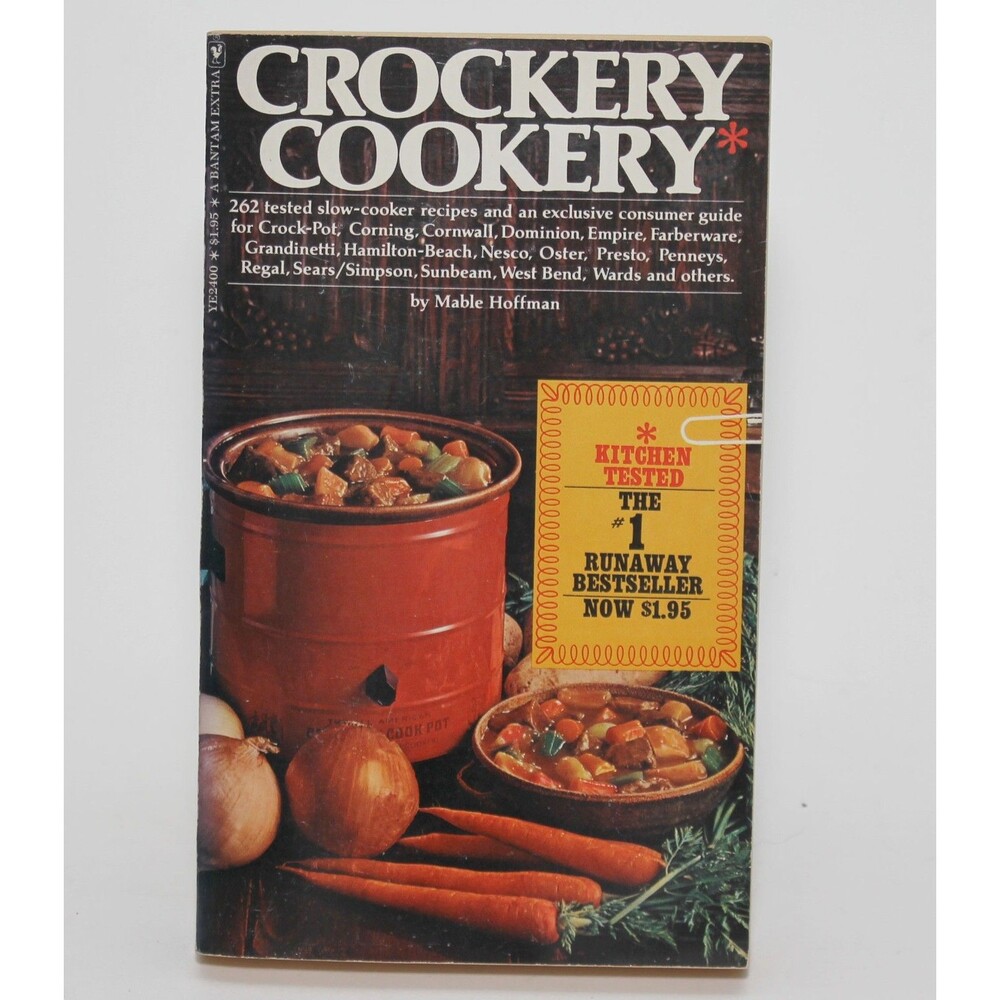 CROCKERY COOKERY by Mable Hoffman Bantam 1975 Vintage PB Crockpot Cookbook